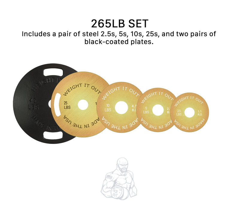 Cast Iron 45lb And Calibrated Solid Steel Weight Plate Sets - Sweatfully