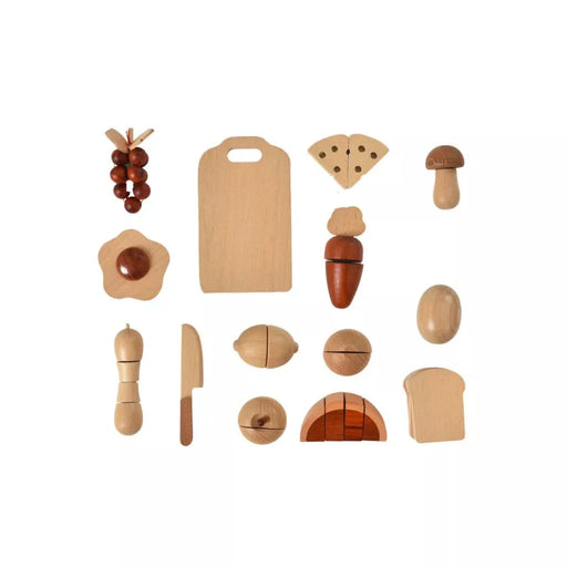 Wooden Play Food Sets for Kids Kitchen - Sweatfully