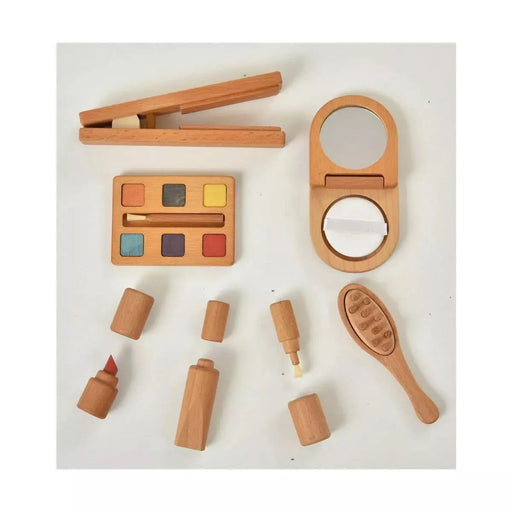 Avenlur 7-in-1 Wooden Kids Makeup Kit – Pretend Play Beauty Set for Toddlers & Girls - Sweatfully