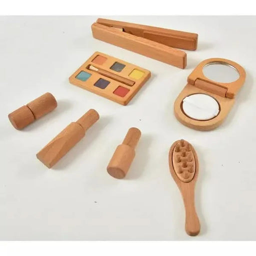 Avenlur 7-in-1 Wooden Kids Makeup Kit – Pretend Play Beauty Set for Toddlers & Girls - Sweatfully
