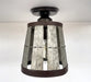 Galvanized Open Weave Basket Ceiling Light - Sweatfully