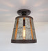 Galvanized Open Weave Basket Ceiling Light - Sweatfully