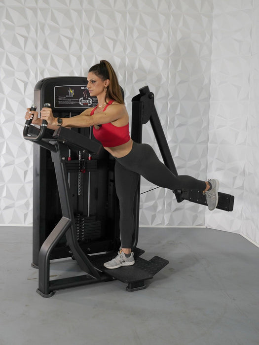 Elite Selectorized Glute - Muscle D Fitness - Commercial Grade - Adjustable - Pin Selectorized - Sweatfully