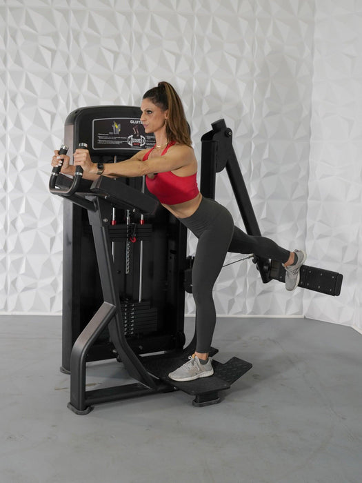 Elite Selectorized Glute - Muscle D Fitness - Commercial Grade - Adjustable - Pin Selectorized - Sweatfully