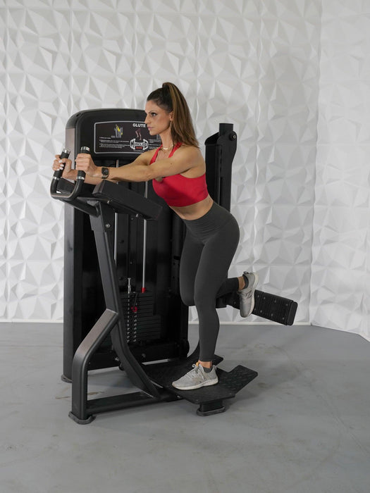 Elite Selectorized Glute - Muscle D Fitness - Commercial Grade - Adjustable - Pin Selectorized - Sweatfully