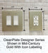 CleanPlate Wall Plate in Midcentury Gold for Rocker Switches - Sweatfully