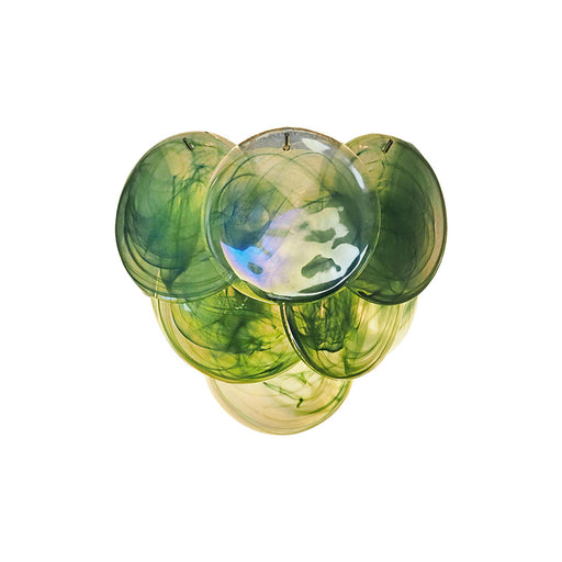 Green Vintage Murano Disc Wall Sconce - Sweatfully