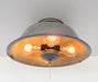 Antique FARMHOUSE GRANITEWARE Pan Ceiling Light - Sweatfully