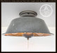 Antique FARMHOUSE GRANITEWARE Pan Ceiling Light - Sweatfully