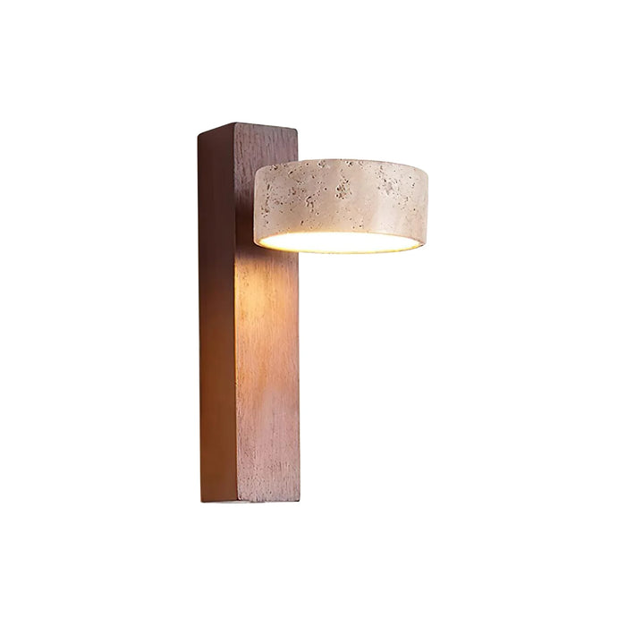 Grove Beam Travertine Wall Lamp - Sweatfully
