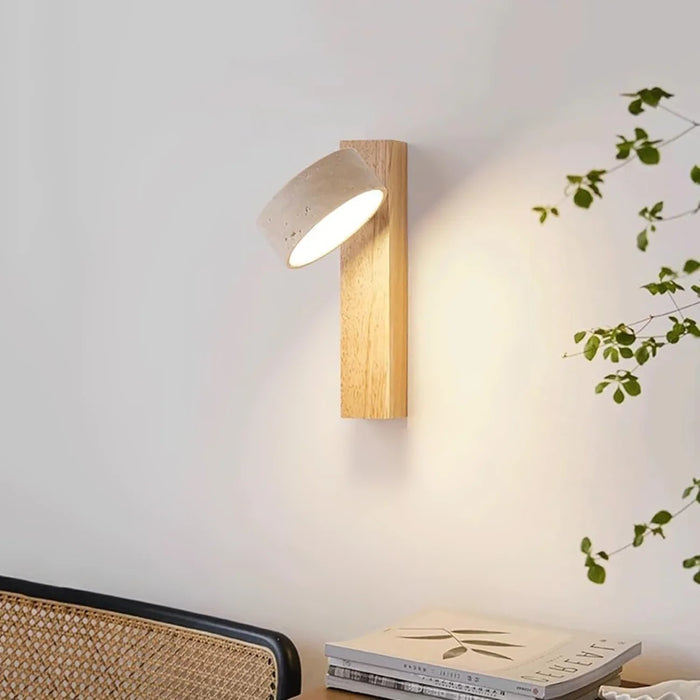Grove Beam Travertine Wall Lamp - Sweatfully
