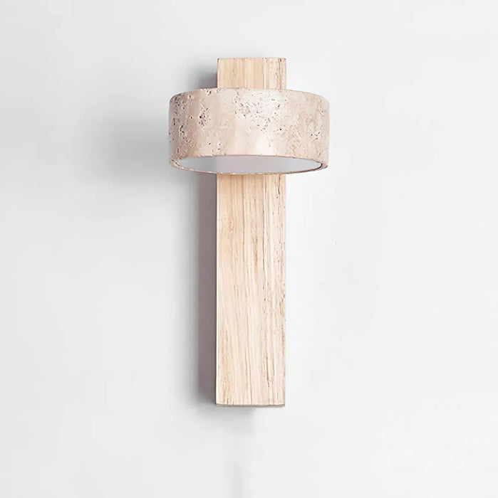 Grove Beam Travertine Wall Lamp - Sweatfully