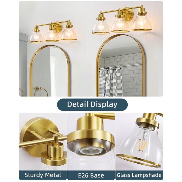 Hermosa Modern 3-Light Bathroom Vanity Light - Sweatfully