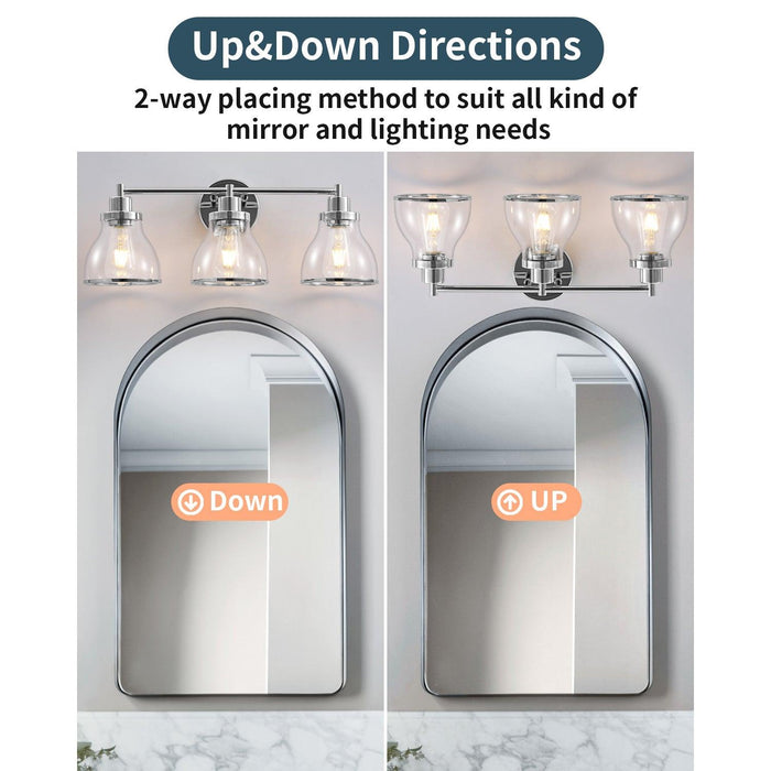 Hermosa Modern 3-Light Bathroom Vanity Light - Sweatfully