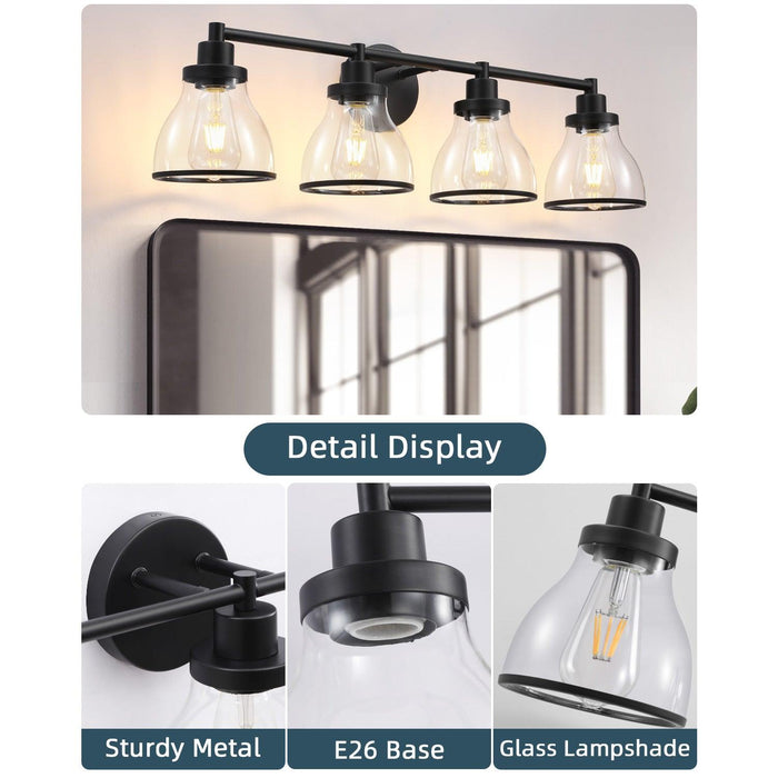 Hermosa Modern 4-Light Bathroom Vanity Light - Sweatfully