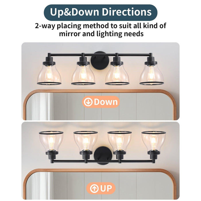 Hermosa Modern 4-Light Bathroom Vanity Light - Sweatfully