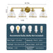 Hermosa Modern 4-Light Bathroom Vanity Light - Sweatfully
