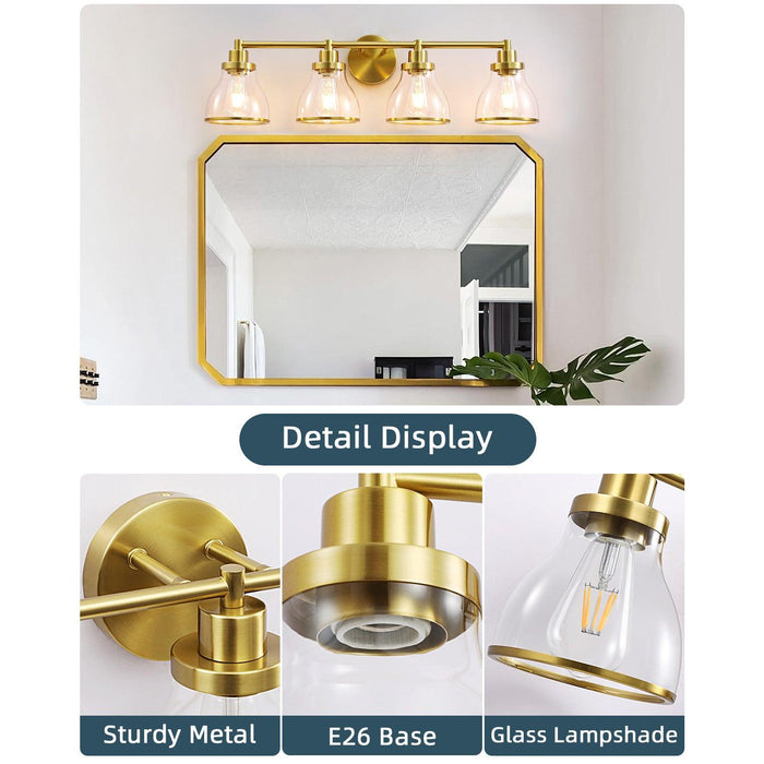 Hermosa Modern 4-Light Bathroom Vanity Light - Sweatfully