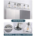 Hermosa Modern Polished Nickel & Black 5-Light Bathroom Vanity Light - Sweatfully