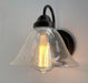 HEAVY SEEDED Antique Glass 1960's Shade Wall SCONCE - Sweatfully