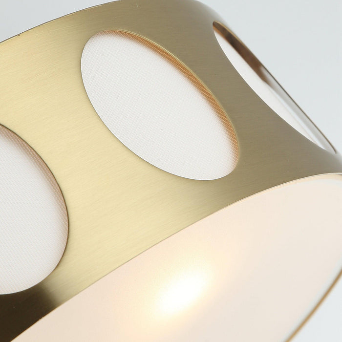 14 Inch Modern 3-Light Golden Flush Mount Ceiling Lighting - Sweatfully