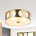 14 Inch Modern 3-Light Golden Flush Mount Ceiling Lighting - Sweatfully