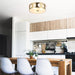 14 Inch Modern 3-Light Golden Flush Mount Ceiling Lighting - Sweatfully