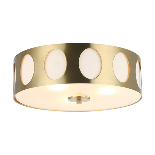 14 Inch Modern 3-Light Golden Flush Mount Ceiling Lighting - Sweatfully
