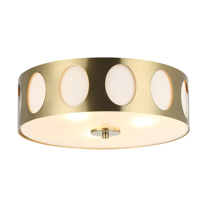 14 Inch Modern 3-Light Golden Flush Mount Ceiling Lighting - Sweatfully