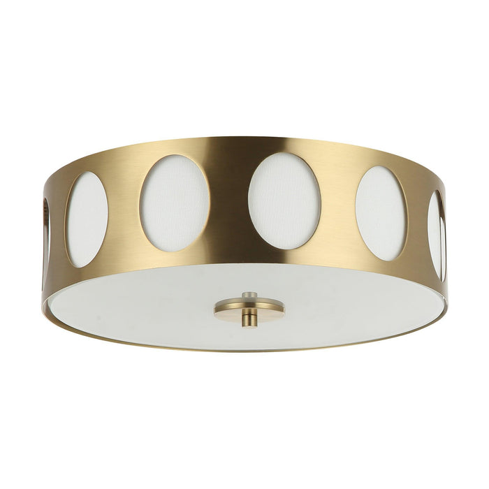 14 Inch Modern 3-Light Golden Flush Mount Ceiling Lighting - Sweatfully