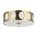 14 Inch Modern 3-Light Golden Flush Mount Ceiling Lighting - Sweatfully