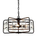 4-Light Golden or Black Modern Crystal Island Pendant Light - Sweatfully
