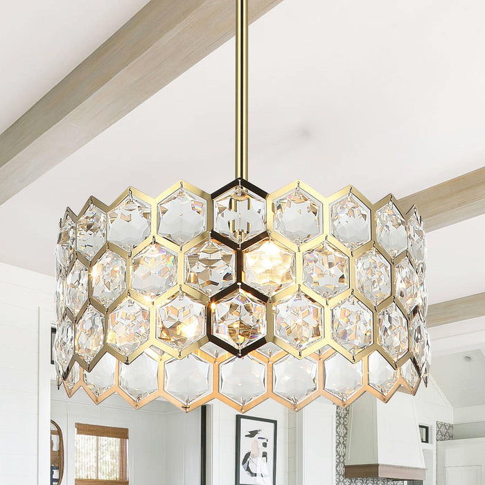 13 Inch Modern Golden 3-Light Island Pendant Lighting for Living Room - Sweatfully