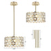 13 Inch Modern Golden 3-Light Island Pendant Lighting for Living Room - Sweatfully