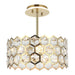 13 Inch Modern Golden 3-Light Island Pendant Lighting for Living Room - Sweatfully