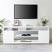 Modern 68 Inch TV Stand Media Console with LED Lights for Living Room - Sweatfully