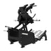 Excel Glute Line Hack Squat / Front Squat - Muscle D Fitness - Plate Load Squat Machine - Counter Balanced - Plate Storage Pegs - Sweatfully