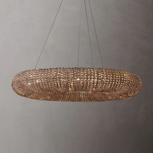 Crystal Smoked Round  Chandelier - Sweatfully