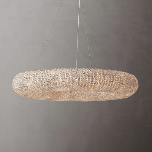 Crystal Smoked Round LED Chandelier - Sweatfully