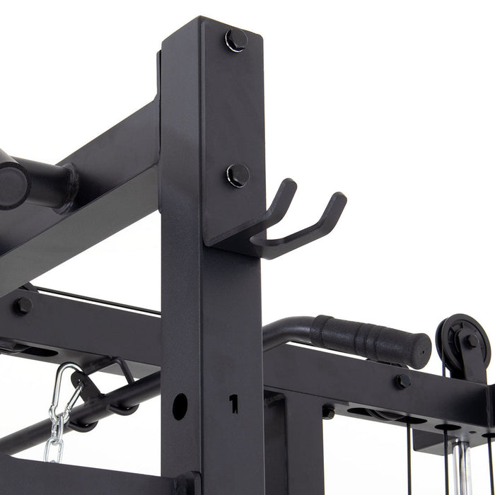 Half Power Rack With Cable Machine Lateral Pull Down / Rower - Sweatfully