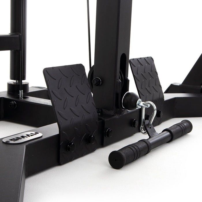 Half Power Rack With Cable Machine Lateral Pull Down / Rower - Sweatfully