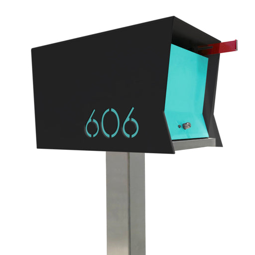 The Original Retrobox in JET BLACK - Modern Mailbox - Sweatfully