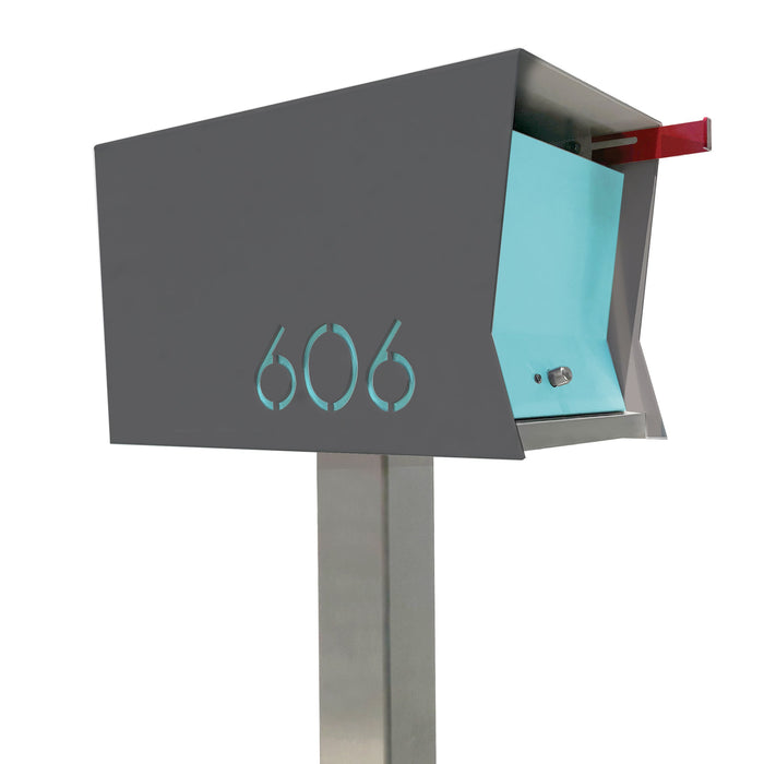 The Original Retrobox in DESIGNER GREY - Modern Mailbox - Sweatfully