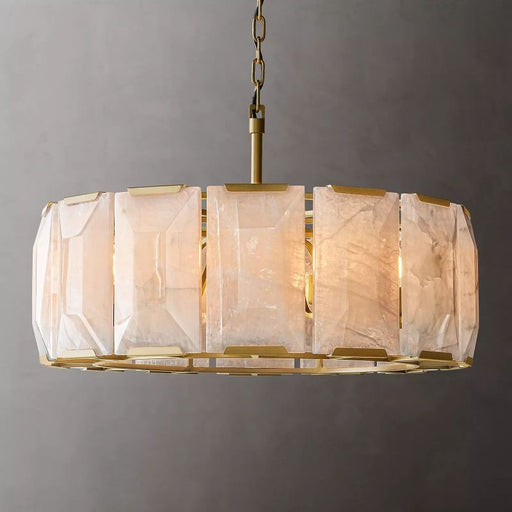 Harson Calcite Round Chandelier 31" - Sweatfully