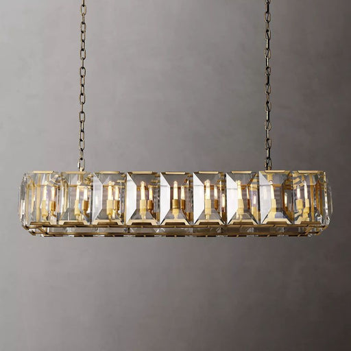 Glass Rectangular Chandelier Restaurant - Sweatfully