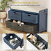 Hausvita 32" Storage Bench for Entryway, Shoe Bench with Storage Removable Basket and 2 Drawers - Sweatfully