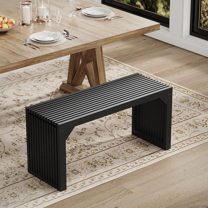 Hausvita 35" Solid Wood Pine Wooden Bench - Sweatfully