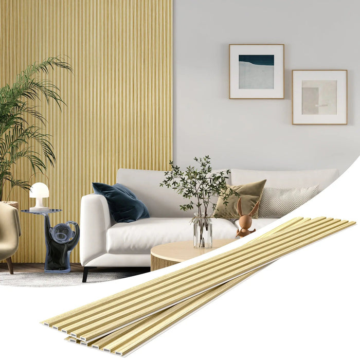 Hausvita 48 x 6 inch WPC Slat Wall Panel (16 Pack) - Sweatfully