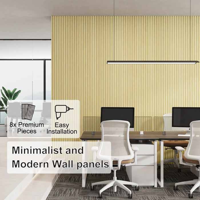 Hausvita 48 x 6 inch WPC Slat Wall Panel (16 Pack) - Sweatfully