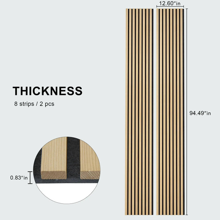 Hausvita Acoustic Solid Wood Slat Wall Panels ( 2 Panels Per Box ) -Wholesale - Sweatfully